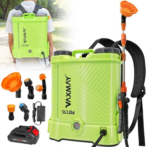 80PSI Electric Garden Backpack Sprayer with Telescopic Wand & 5 Nozzles