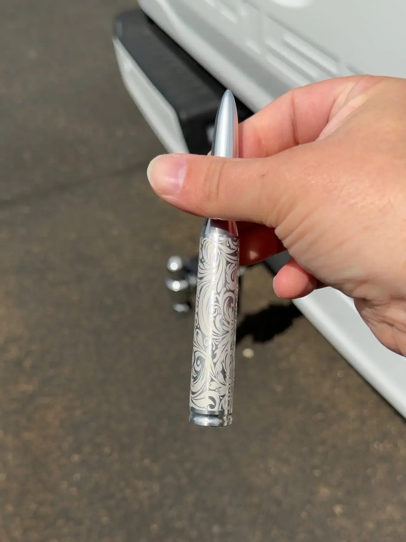 Custom Engraved Bullet Antenna (not real bullet)