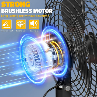 8 Inch Cordless Jobsite Fan for Dewalt Battery