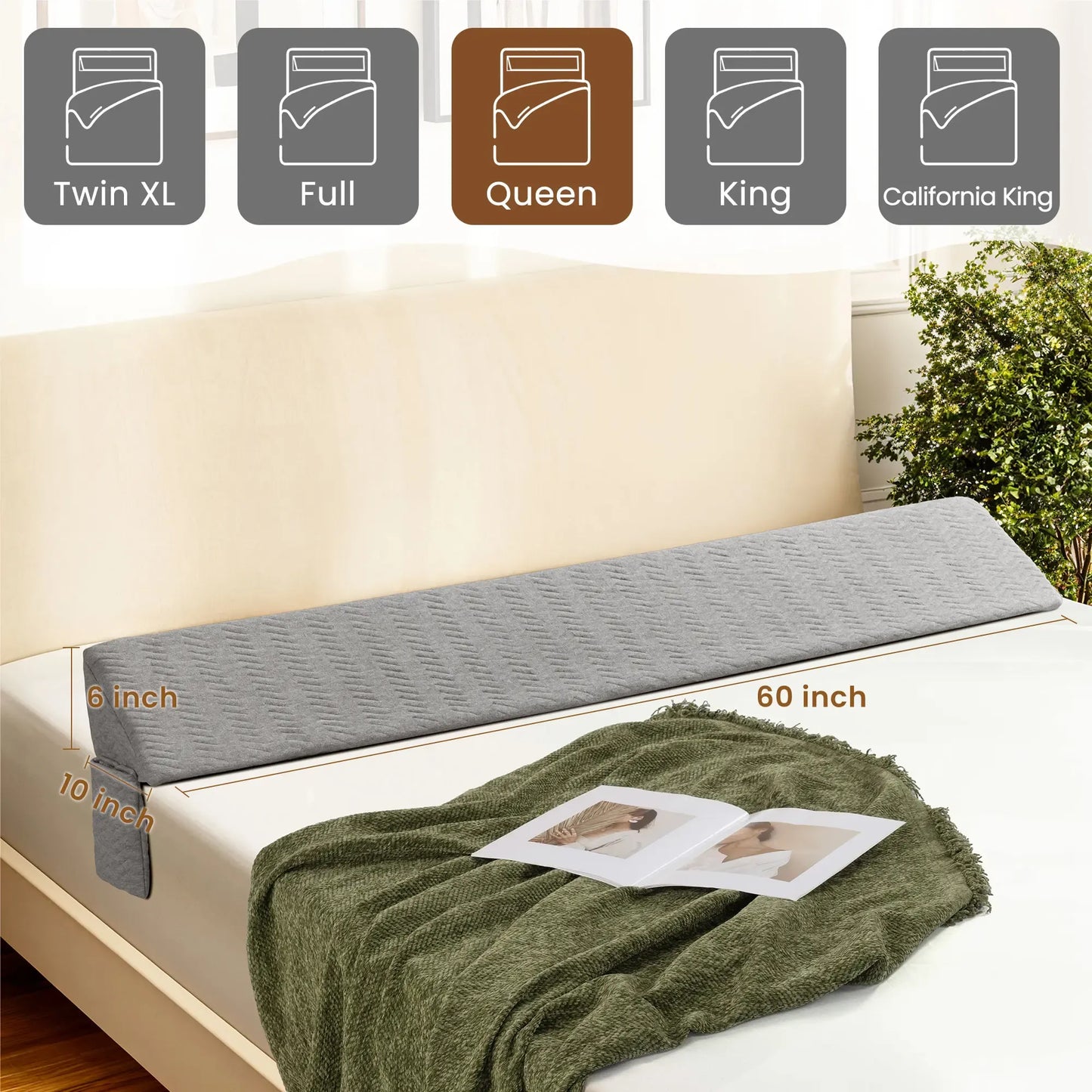 Bed Wedge Pillow Mattress Gap Filler