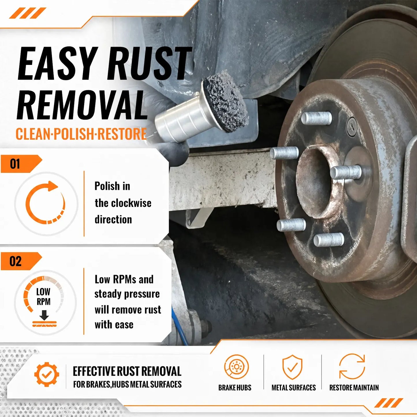 Auto Wheel Hub Polishing Cleaning Kit