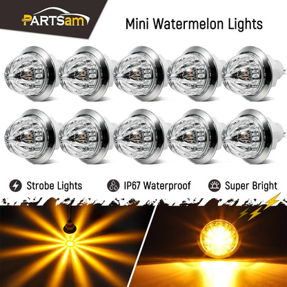 10Pcs 3/4 Inch LED Watermelon Marker Lights