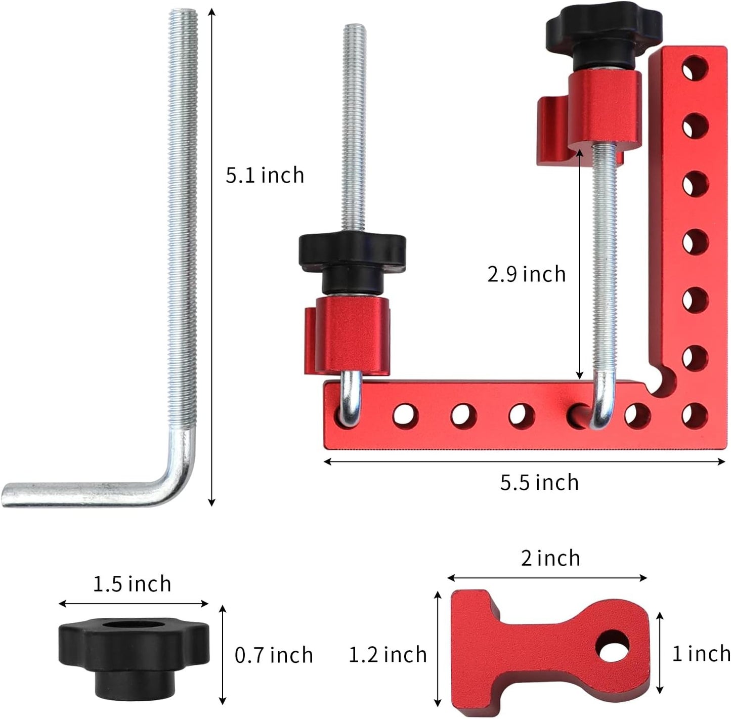 4 Pack 90 Degree Right Angle Clamps
