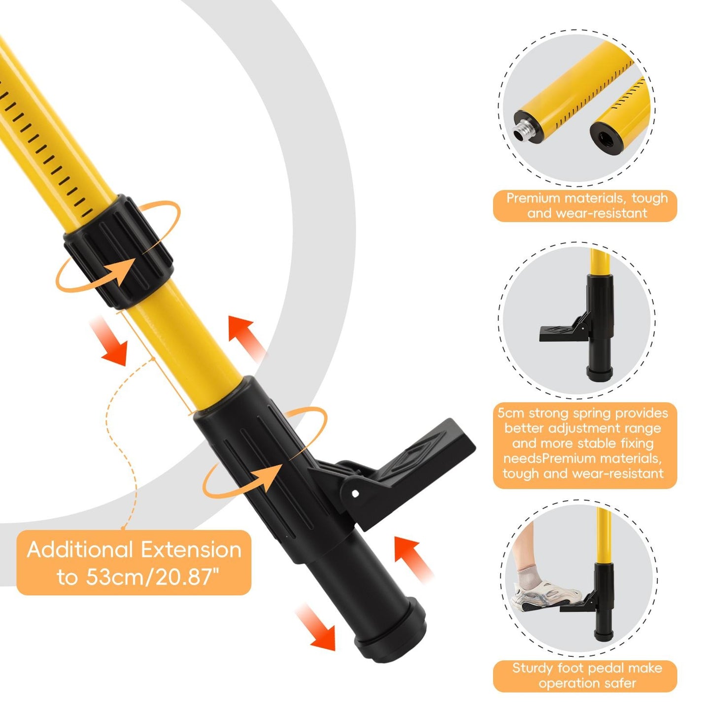 3-6M Laser Level Telescopic Support Pole