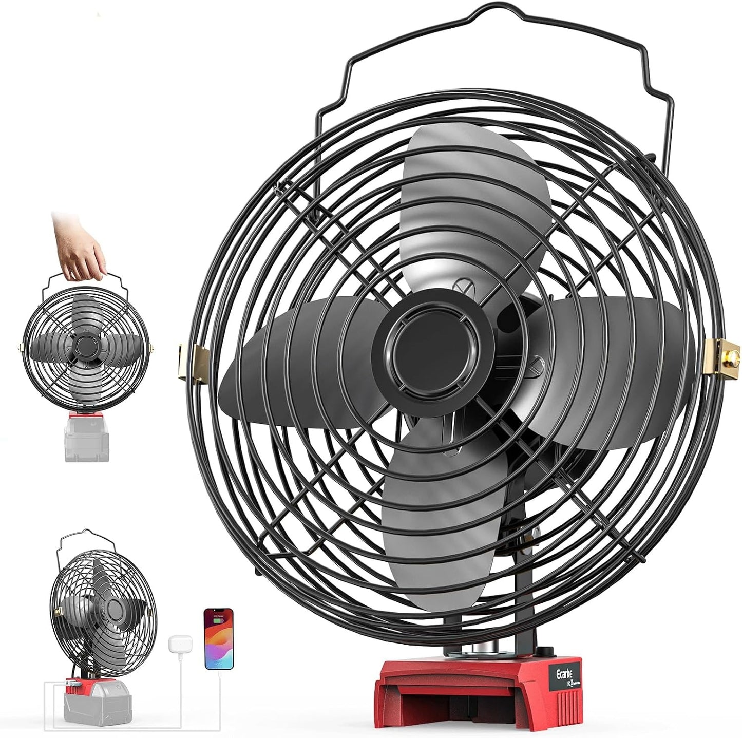 8 Inch Cordless Jobsite Fan for Dewalt Battery