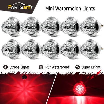 10Pcs 3/4 Inch LED Watermelon Marker Lights