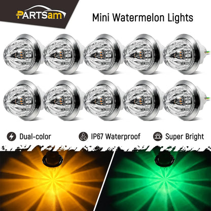 10Pcs 3/4 Inch LED Watermelon Marker Lights