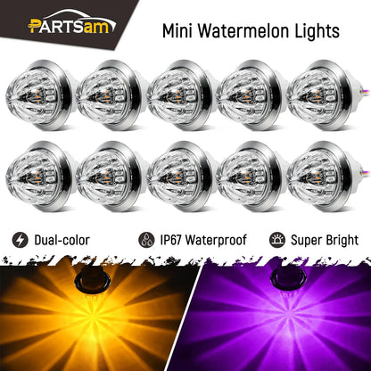 10Pcs 3/4 Inch LED Watermelon Marker Lights